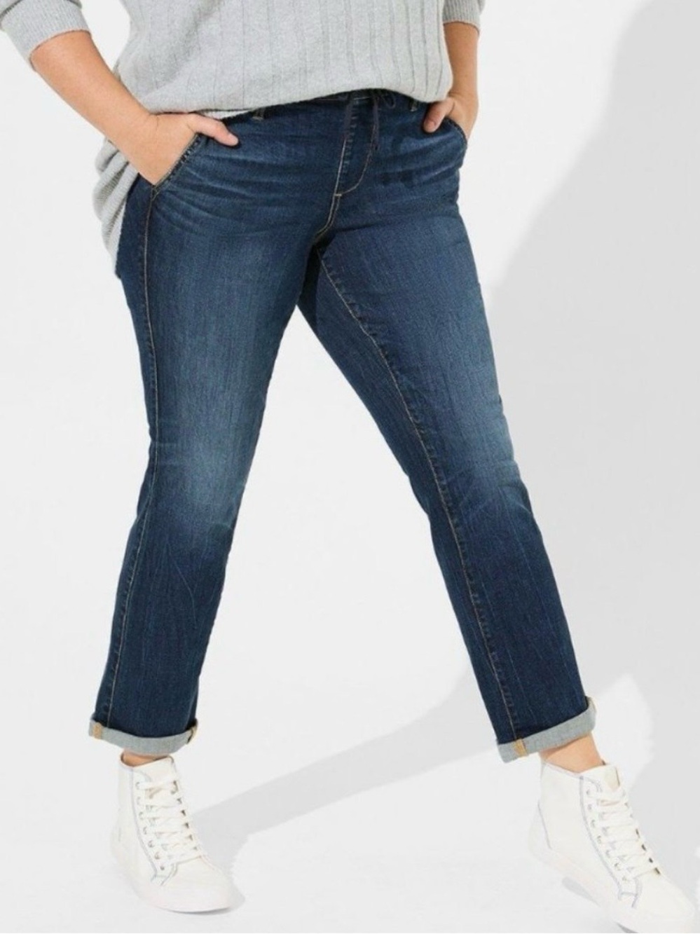 Torrid Pull On Weekend Boyfriend Mid Rise Straight Jeans Sz 4X